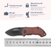 Navaja negra EDC con estuche waterproof - Imagen 3