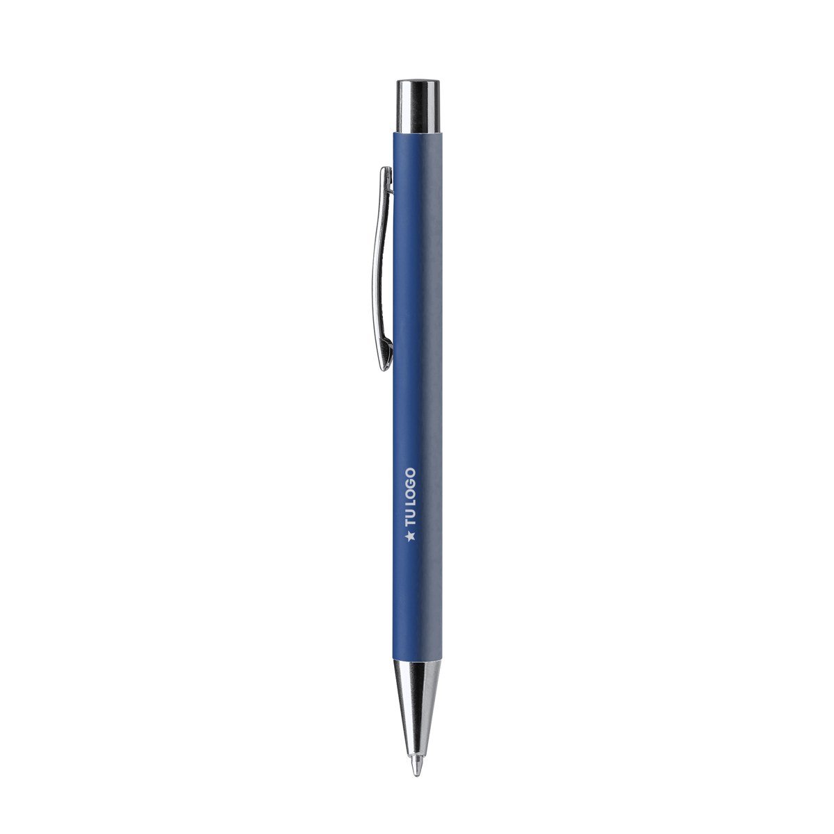 Bolígrafo DOVER azul con logo grabado láser