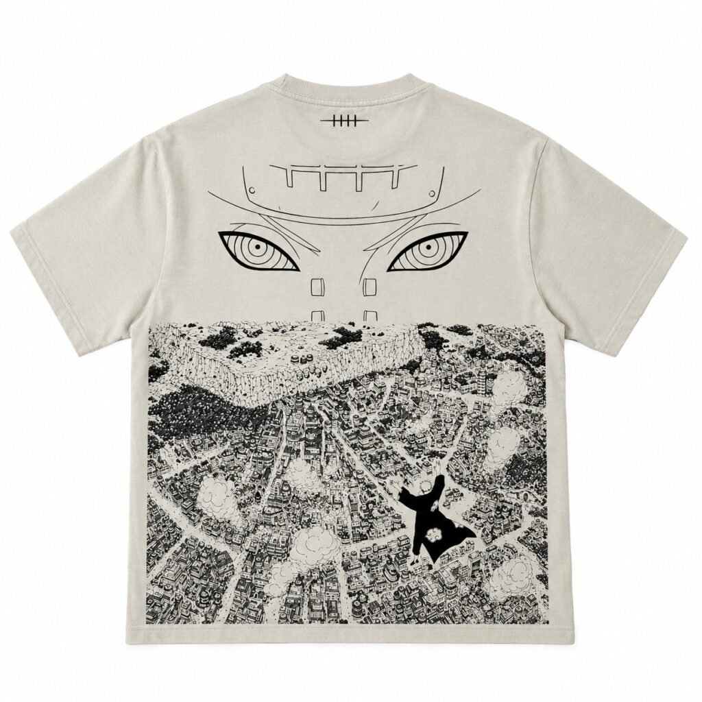 Camiseta Shinra Tensei de espalda