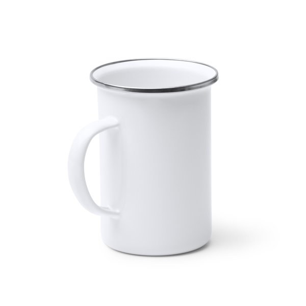 Taza metálica esmaltada personalizada