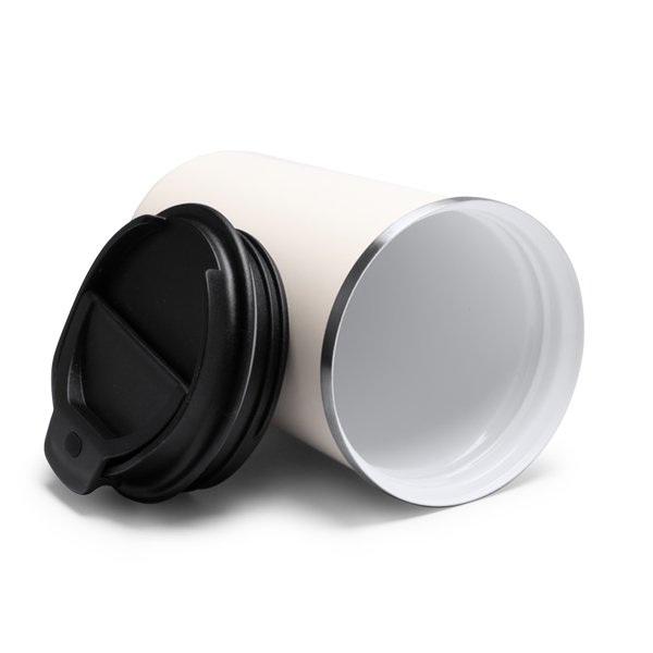 Vaso térmico de acero grabado con láser